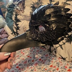 Black leather type Costume Mask